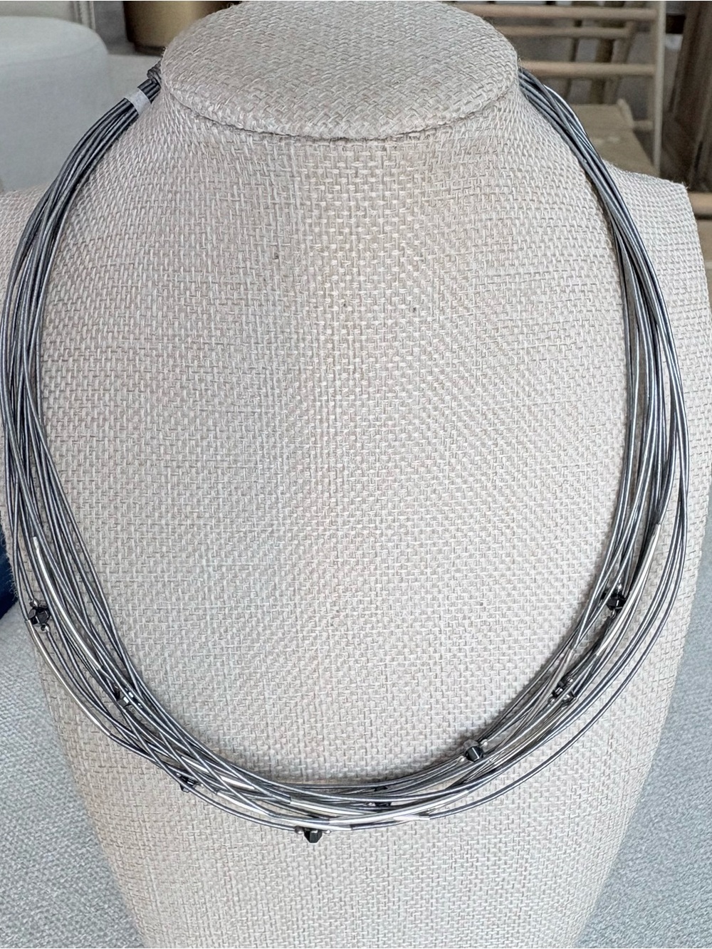 Silpada Sterling Silver, Hematite Bead Necklace, Retired, N2146